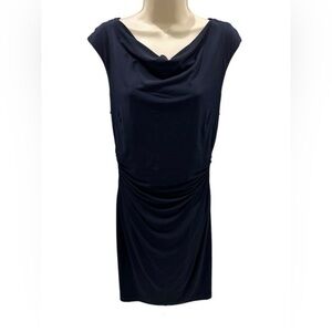 David Meister navy blue mini rushed  Dress